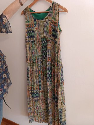 Vestido Largo Estampado Multicolor