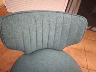 Sillón Moderno de Tela Color Verde Azulado