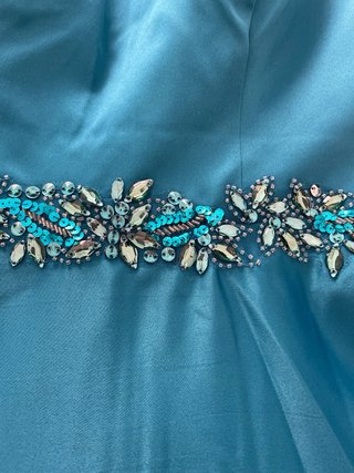Vestido largo de fiesta azul