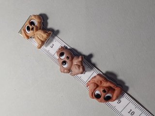 3 botones forma perro plástico nuevos Dress it up
