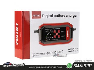 CARGADOR DE BATERÍA DIGITAL BOOST AGM GEL STD LIFEPO4 MAX 25A 12/24V PRO AMiO-04530