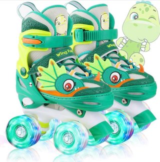 Patines Infantiles de Dinosaurio con Luces