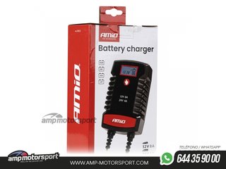 CARGADOR DE BATERÍA DIGITAL AGM GEL STD LIFEPO4 MAX 8A 12/24V PRO HOOK AMiO-04533