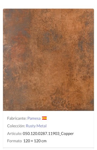 Revestimiento  ceramico  Pamesa Rusty Metal Cobre
