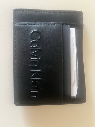 Cartera Calvin Klein Hombre Piel Negra Nueva