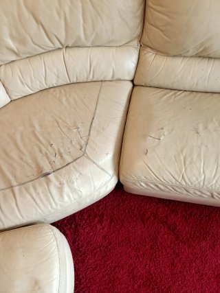 Sofá esquinero Natuzzi Klaus Beige Piel