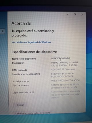 Portátil Packard Bell EasyNote TS i5 4GB RAM 640GB