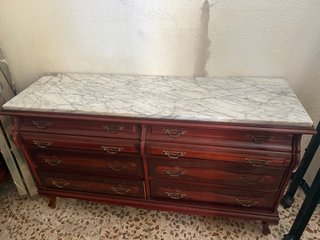 Cómoda de Madera con Encimera de Mármol