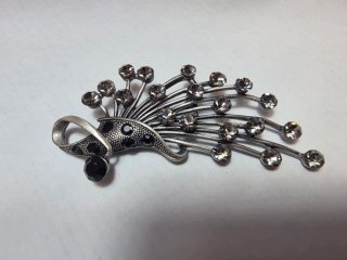 Broche Swarovski Diseño Abanico con Cristales