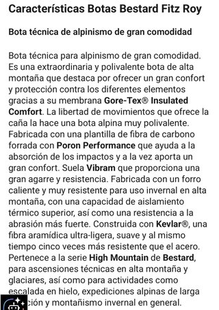 Botas Bestard Fitz Roy Gore-Tex