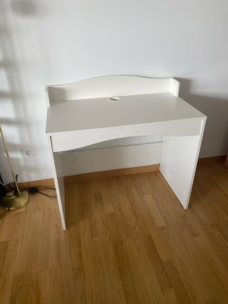 Tavolo da scrivania/trucco bianco con possibilità di aggiungere uno specchio