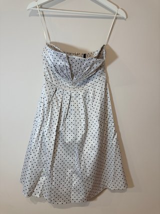 Vestido Pin-up Retro Lunares Blanco y Negro