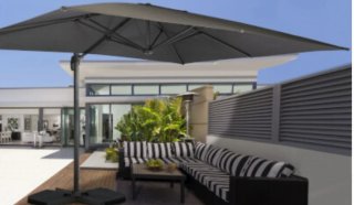 Sombrilla Grande 360° Gris