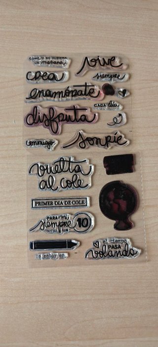Set de Sellos Acrílicos Scrapbooking Lora bailora
