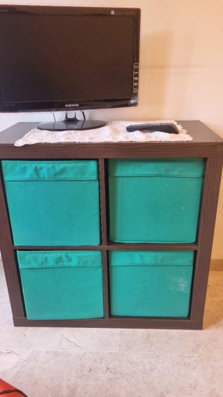 Estantería Kallax 77x77 con cajas
