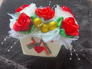 Centrotavola Natalizio Rosso e Oro