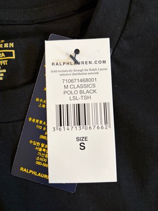 Maglietta Polo Ralph Lauren Nera Taglia S