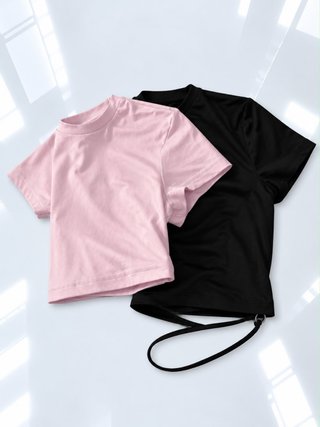 Pack de 2 Tops Rosa y Negro