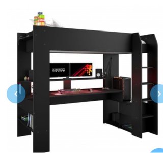 Cama Literera Gamer Negra