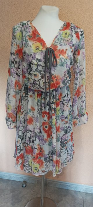 84-Vestido Estampado Estilo Años 60