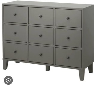 Cómoda BRYGGJA IKEA gris 9 cajones