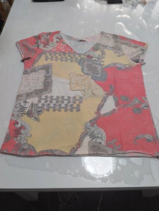 Camiseta Estampada punto  Multicolor