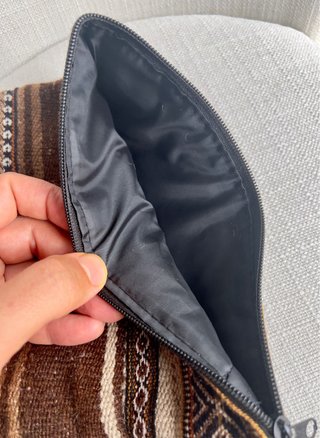 Neceser cartera andina de manta tejida a mano