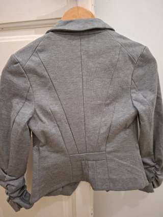 Chaqueta Entallada Gris Zara Talla XS