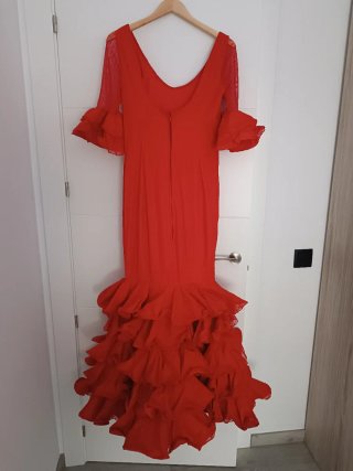 Vestido Flamenca Rojo con Accesorios
