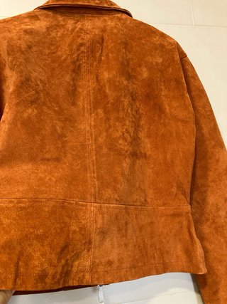 Chaqueta de Piel Zara Marrón Talla S