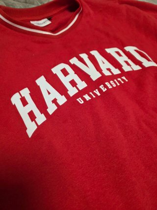 Sudadera Harvard University Mujer XL Roja
