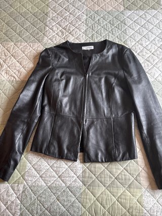 Cazadora de cuero negra Calvin Klein