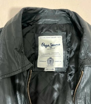 Cazadora Cuero Pepe Jeans Negra