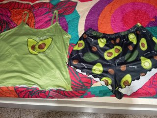 Pijama corto de aguacate