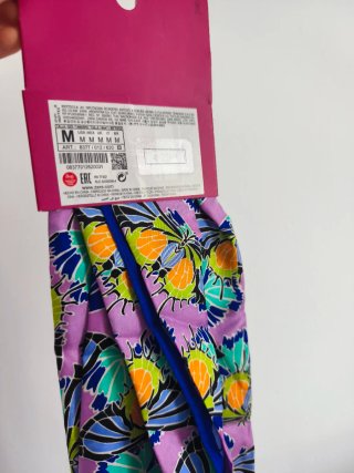 Pañuelo Zara Seda Mariposas Nuevo