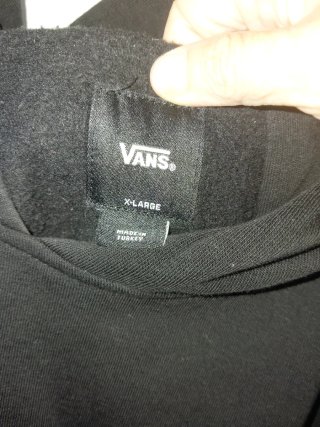 Felpa con cappuccio Vans nera ragazzo XL