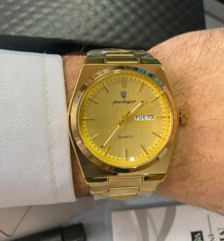Reloj Poedagar Dorado Clásico Hombre
