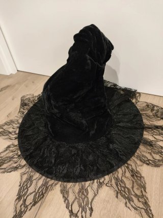 Sombrero Bruja Halloween Negro