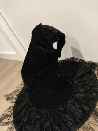 Sombrero Bruja Halloween Negro