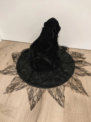 Sombrero Bruja Halloween Negro