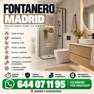 Fontanero Madrid | Servicio Rápido y Económico