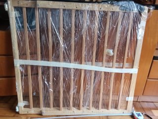 Puerta seguridad madera extensible