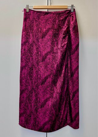 Falda Estampada estampado serpiente fucsia