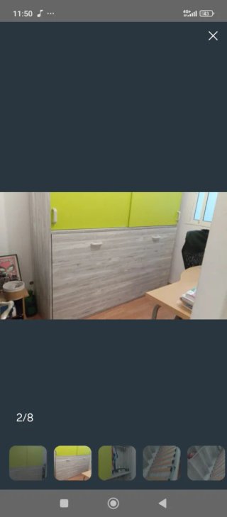 Cama y armario  con puerta corredera