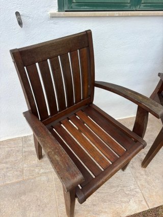 2 Sillones de Madera Marrón