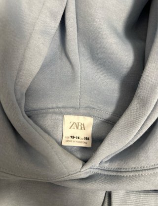 Sudadera corta azul