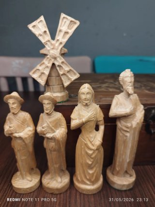 Figuras de Ajedrez Artesanales Don Quijote
