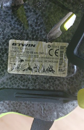 Casco Btwin Amarillo Decathlon niño