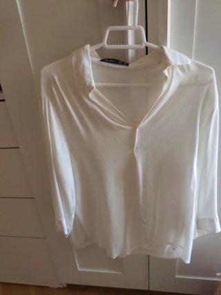Blusa blanca manga larga