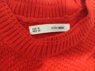 Jersey Rojo de mujer Estilo Crochet